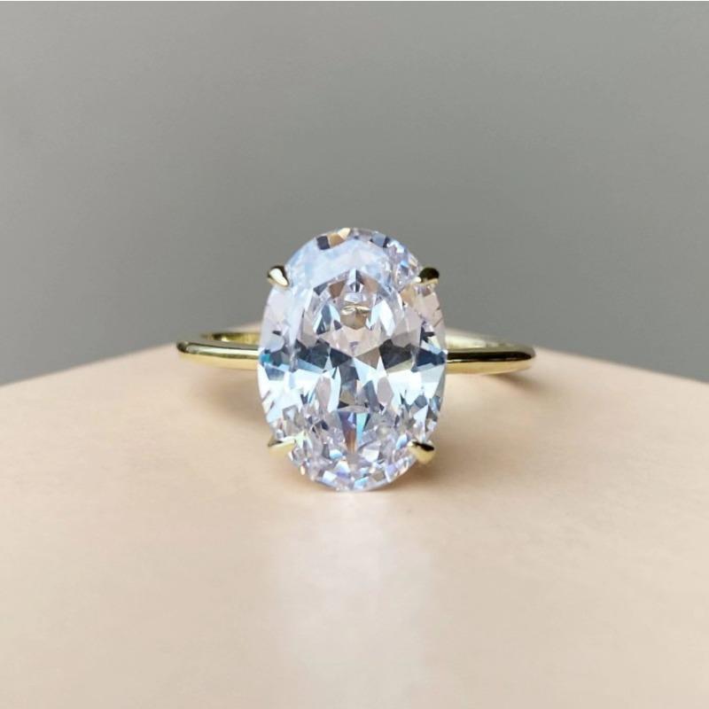 Wind Wedding High Luxury Oval Zircon Series Women's Ring High Versatile Design Ring