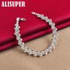 925 Sterling Silver Full Grape Beads Chain Bracelet Jewelry