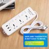European To American/German Power Strip with USB & British Standard 3m Cord
