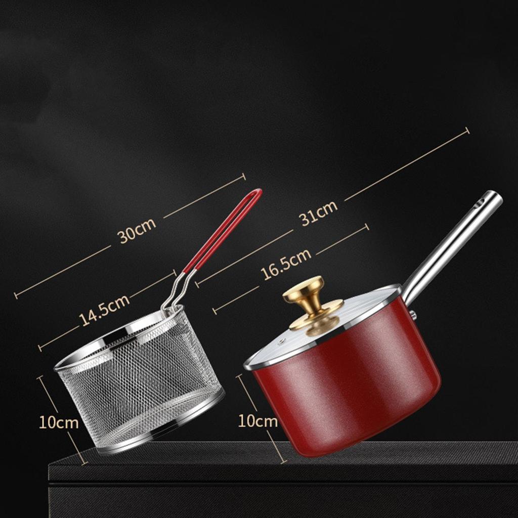 Маленький набор для фритюрницы, кастрюля для молока с корзиной для жарки, кастрюля для масла