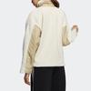 adidas Оригинальная Женская Спортивная Куртка-Флис Originals Sherpa Color Block с Воротником-стойкой Цвет: Кремово-белый HC6603