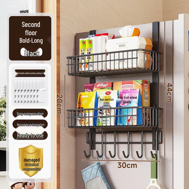 Магнитная боковая полка для холодильника - Подвесной органайзер для морозильника с держателем для пакетов