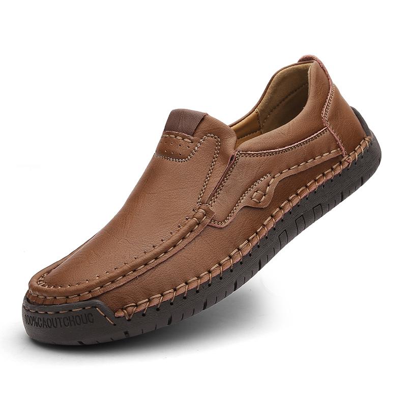 Handmade Genuine Leather Men's Casual Shoes Comfortable And Breathable Moccasins Men Business Flats Shoes