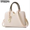 Ladies Zipper Handbags Large Capacity Wild Shell Bags Pearl Decoration Shoulder Messenger Female Casual Bags