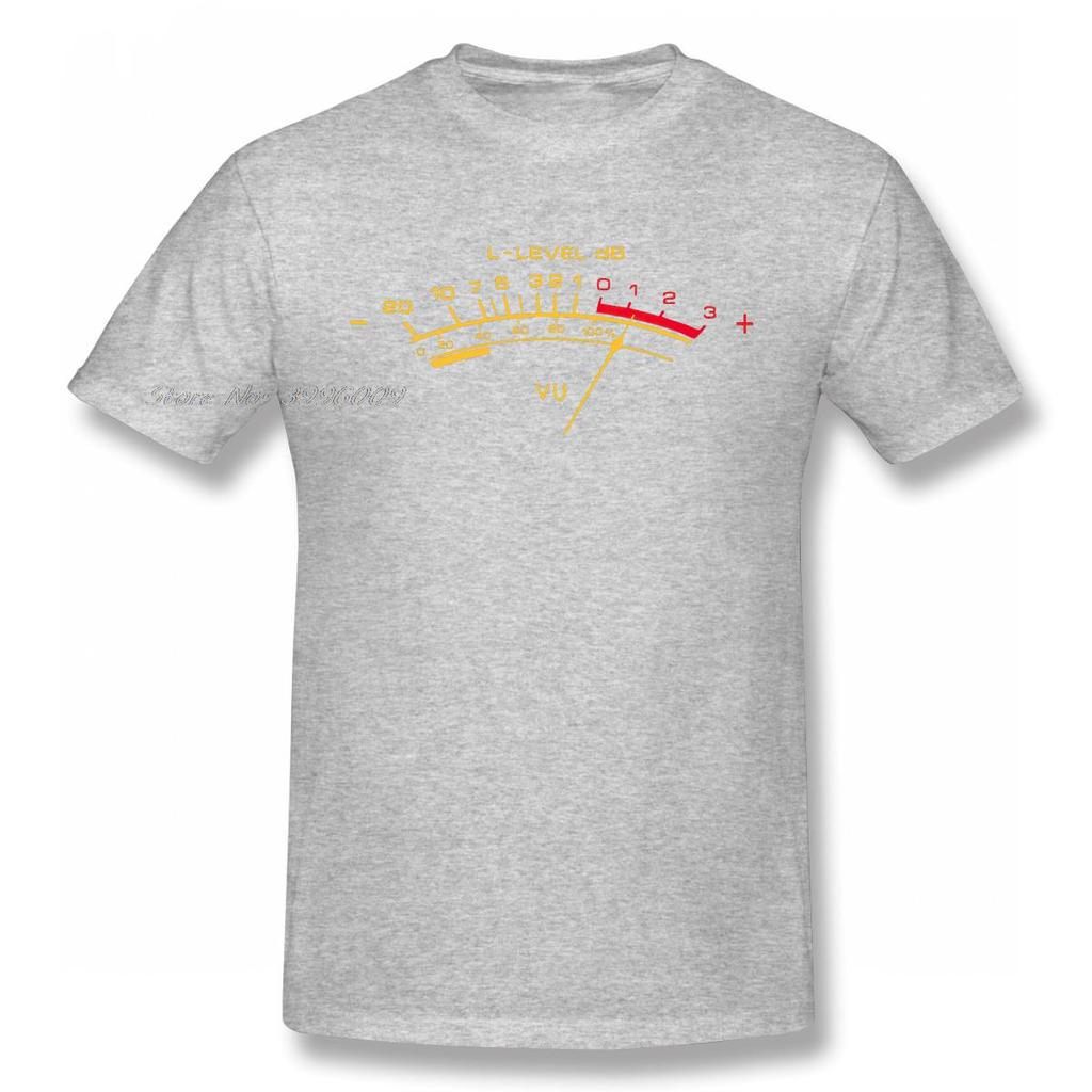 Vu Meter Vintage Analog T Shirt Men/WoMen High Quality Cotton Summer T-shirt Short Sleeve Graphics Tshirt Brands Tee Top Gift