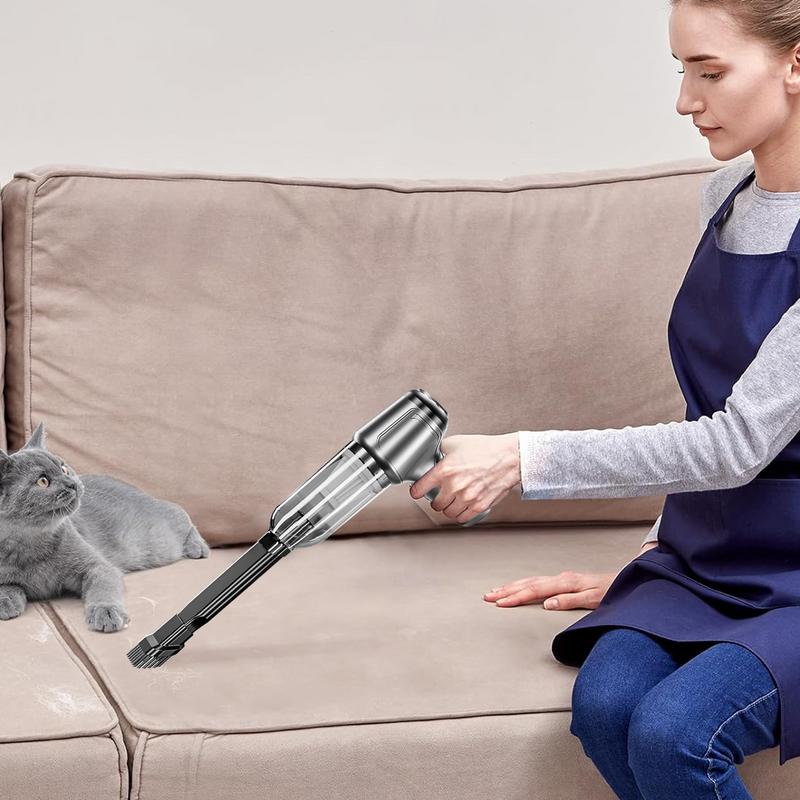 Пылесос для автомобиля 120 Вт Компактный пылесос для дома и автомобиля, быстрая зарядка, пылесос с несколькими насадками и сумкой для хранения для ковров в салоне автомобиля