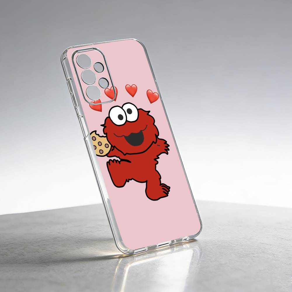 Cartoon S-Sesame S-Street Cookie Phone Case For Samsung S25,S24,S21,S22,S23,S30,Ultra,S20,Plus,Fe Transparent Cover