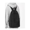 Black Ad-free Plain Black Unisex Laptop School Course Camping Travel Trip Daily Use Backpack