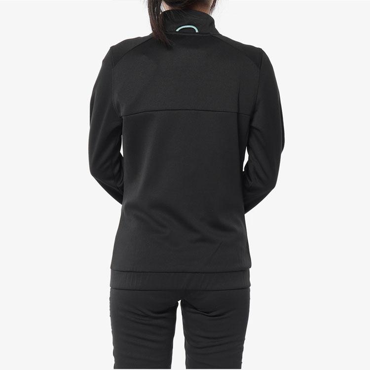 Adidas Нео повседневная ретро спортивная трикотажная куртка с воротником-стойкой женская куртка черного цвета DM4326