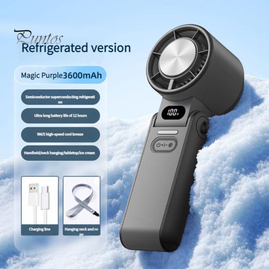 Ручной складной вентилятор со 100-скоростным регулируемым светодиодным дисплеем, USB-перезаряжаемый охлаждающий вентилятор, летний портативный дорожный мини-персональный вентилятор для улицы