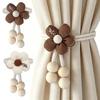 Adjustable Flower Shape Curtain Tieback Elastic Band Curtain Tying Tool  Kids Room Home Decor