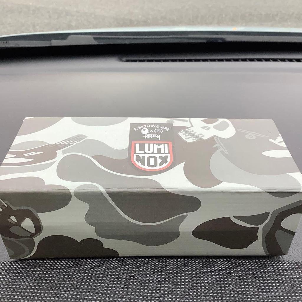 Б/у Ограниченная серия Luminox Ape Stussy Тройная коллаборация Часы BAPE STUSSY Камуфляж Супер редкая Коллекция
