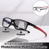 Sports Photochromic Multifocal Reading Glasses Neutral Progressive Near Far Presbyopia Anti Blue Light Refractive Glasses