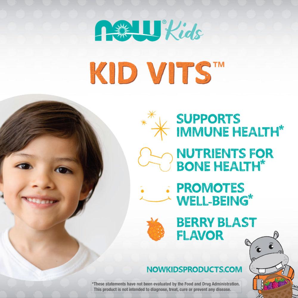 NOW Foods, Kids, Kid Vits™, Berry Lemonade, 120 Chewable Tablets