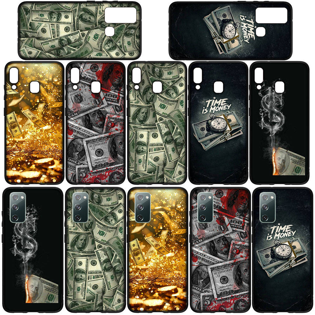 Чехол для телефона Samsung Galaxy S25 S24 S23 iPhone 16 15 Xiaomi Redmi Note 14 13 12 16E X 11 Pro Max OPPO Moto Huawei Wallpaper Money 100 Dollars Cover