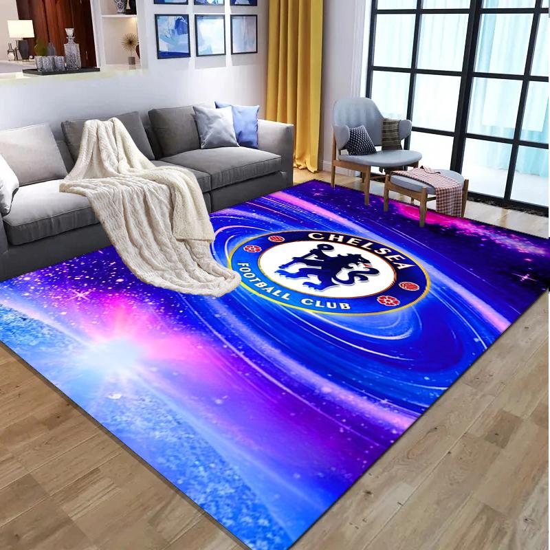 Chelsea F.C Pattern Rug, Indoor/Outdoor Mat, for Picnic, Gameroom, Bedroom, Office, Living Room, Home Decor Carpet, Birthday Gift