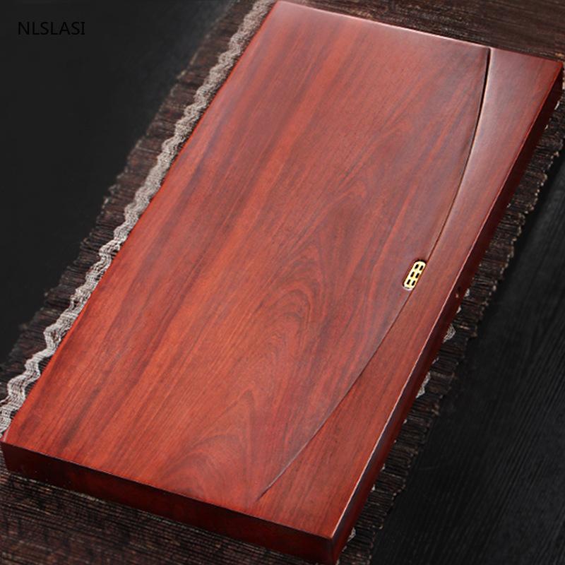 Натуральный деревянный чайный поднос, китайский чайный столик, органайзер для чайной посуды, высокое качество, двойное использование, сервировочный поднос из цельного дерева, аксессуары