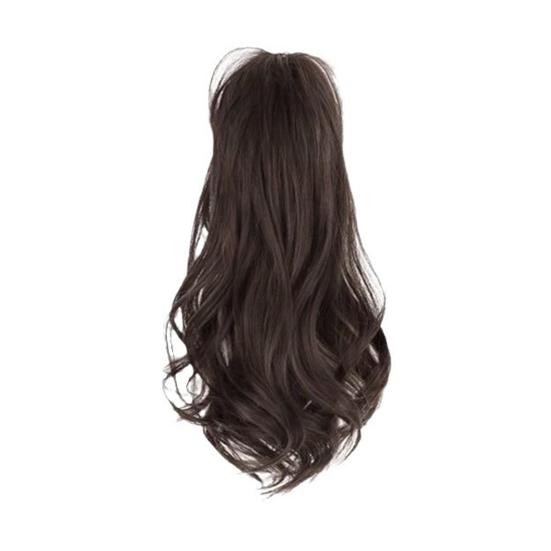 Women Curly Ponytail Extension Hairpiece with Claw Clip Fluffy Natural High Temperature Fiber Messy High Ponytail Long Wavy Wig Synthetic Hair