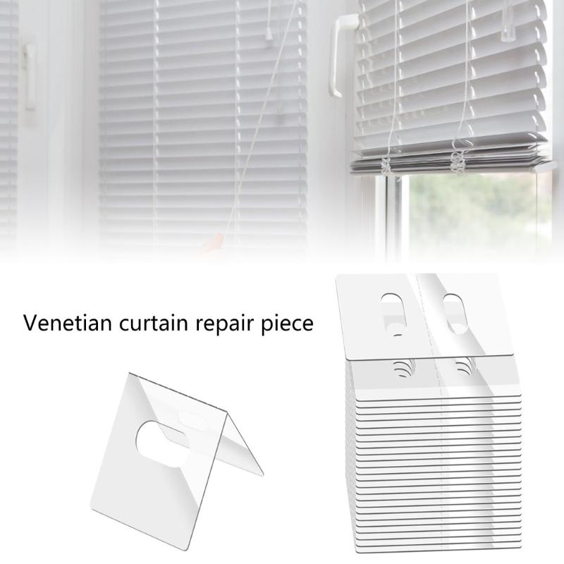 Pack of 25 Vertical Blind Repair Tab, PET White Savers for Home and Office
