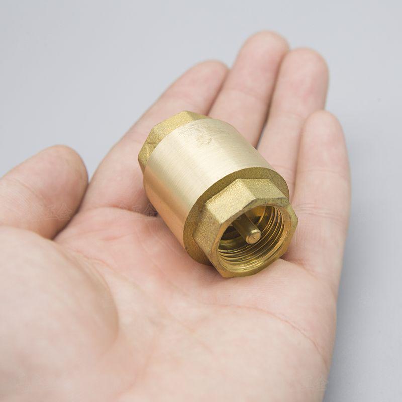 Brass Horizontal Lift Check Valve, Spring One-Way, Non-Return, Copper Stem, Sizes: 1/2", 3/4", 1", 2" (DN15-25)