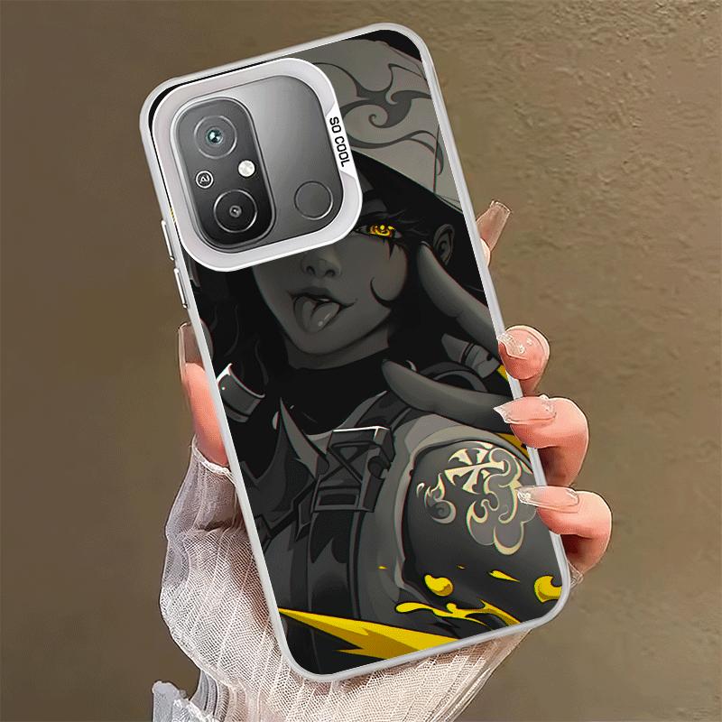 V-Valorant Game Black Cool Soft Phone Case for Xiaomi Redmi 15C 15 14C 13C 12C Poco X5 X6 X7 Pro X3 F8 F7 Ultra M8 13 12 Cover B