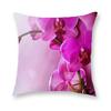 Цветная квадратная наволочка из полиэстера с цветком орхидеи из персиковой кожи, наволочка на скрытой молнии, 45x45 см, домашний декор для гостиной