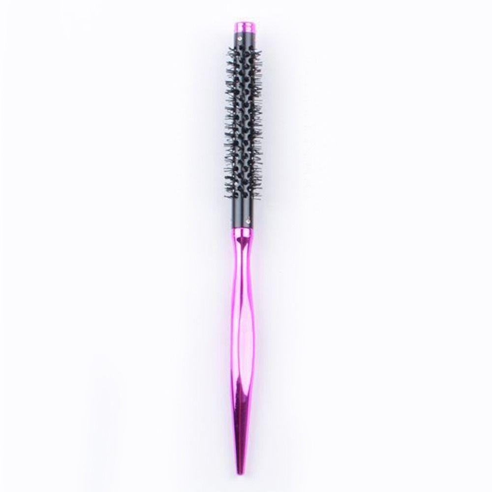 with Smooth Handle Small Curling Brush Styling Hair Brush Nylon Bristles Roller Brush Mini Quiff Roller Portable Curling Brush