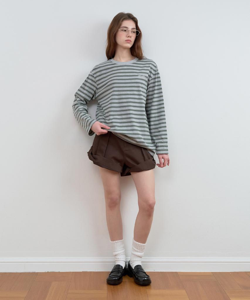 ROLAROLA Turn Up Short Pants Brown