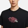Nike SB Повседневная спортивная футболка для скейтборда с круглым вырезом и коротким рукавом, мужские топы, черные DD1317-010