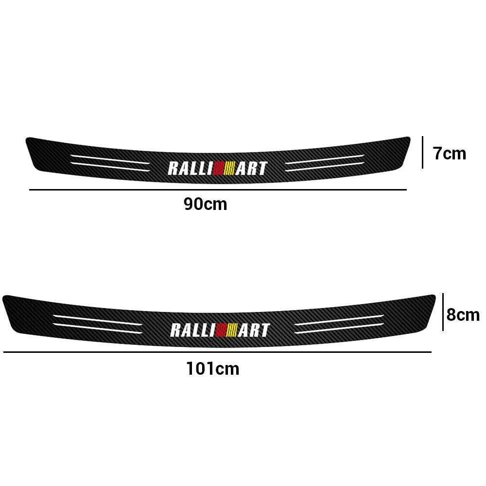 nlvc3 Carbon Anti Scratch Threshold Bumper For Mitsubishi Outlander 3 Ralliart Car Rear Trunk Protector Strip Sticker Car Accessories