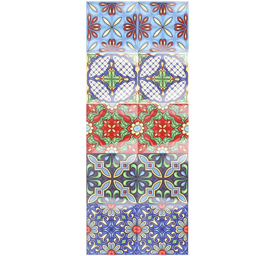 10Pcs 3D PVC Waterproof Wall Tile Sticker Wear Resisting Stair Sticker for Bathroom Kitchen