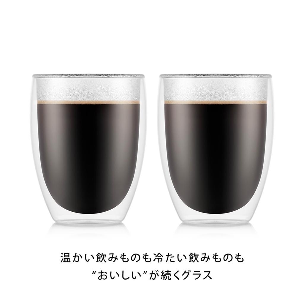 Стакан для стакана BODUM Glass PAVINA с двойными стенками, 350 мл, набор из 2 стаканов, сохраняющих тепло и холод, двойная структура, термостойкое стекло, подходит для использования в микроволновой печи и духовке