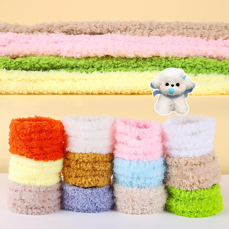 1.5cmx105cm Woven Plush Thread with Iron Thread Wool Ultra Dense Wool Root Twisting Stick