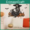 Halloween Skeleton Witch Pumpkin Bat Living Room Foyer Background Stickers Decor