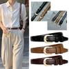 Ремни из искусственной кожи для женщин, роскошные дизайнерские модные черные коричневые брюки, пояс для джинсов, женские, B D4R0