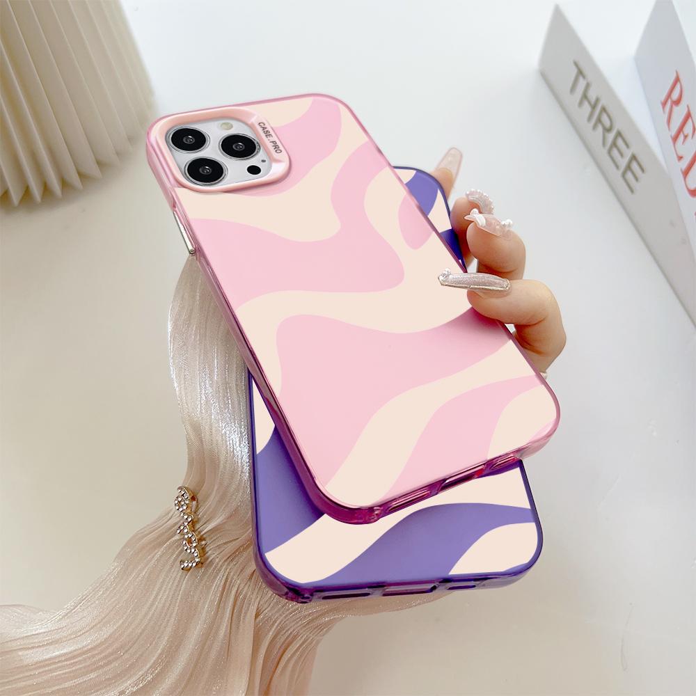 Окрашенный узор, цветной серебристый, двухсторонний, жесткий, противоударный чехол для телефона с защитой от падений для OnePlus OPPO Reno Realme