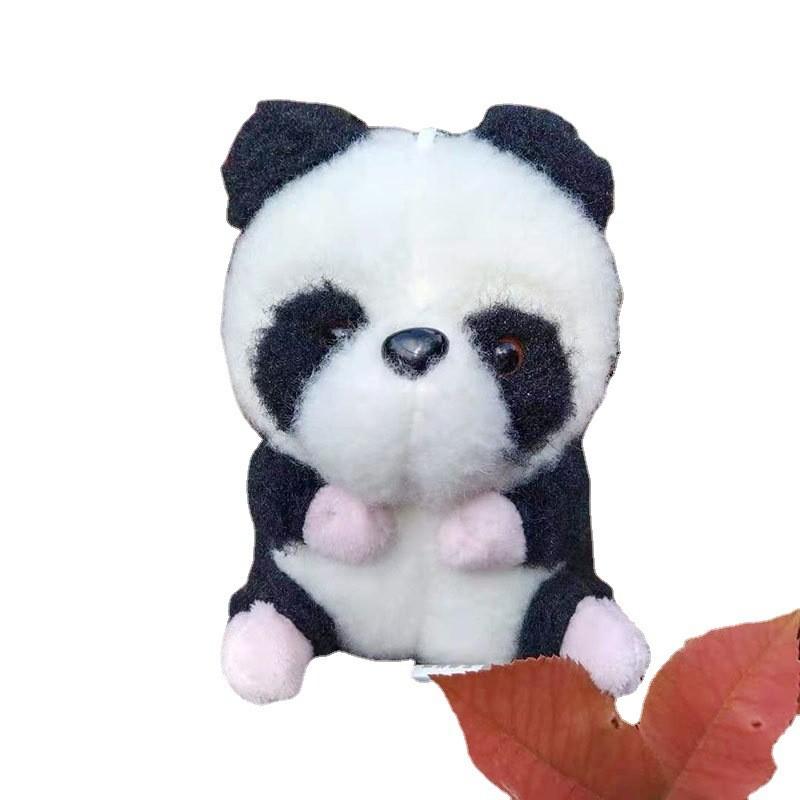 Plush Animal Charming Keychain With Adorable Cow And Panda Design Gift Perfect