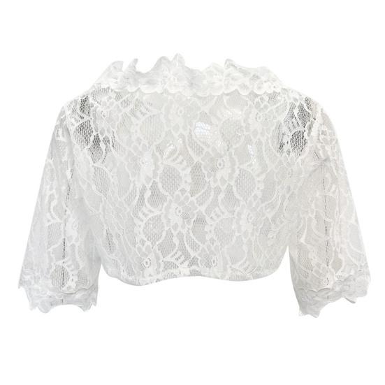 Кружевные рубашки-топы с V-образным вырезом и половиной рукавов Slim Fit Однотонные короткие рубашки Укороченные топы снизу