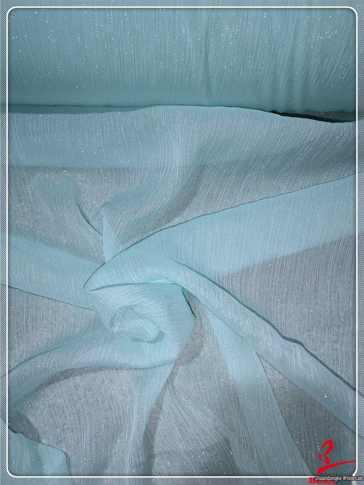 Super Sheer Silver Sequin Silk Gingham Chiffon Brocade Fabric for Dance Costumes