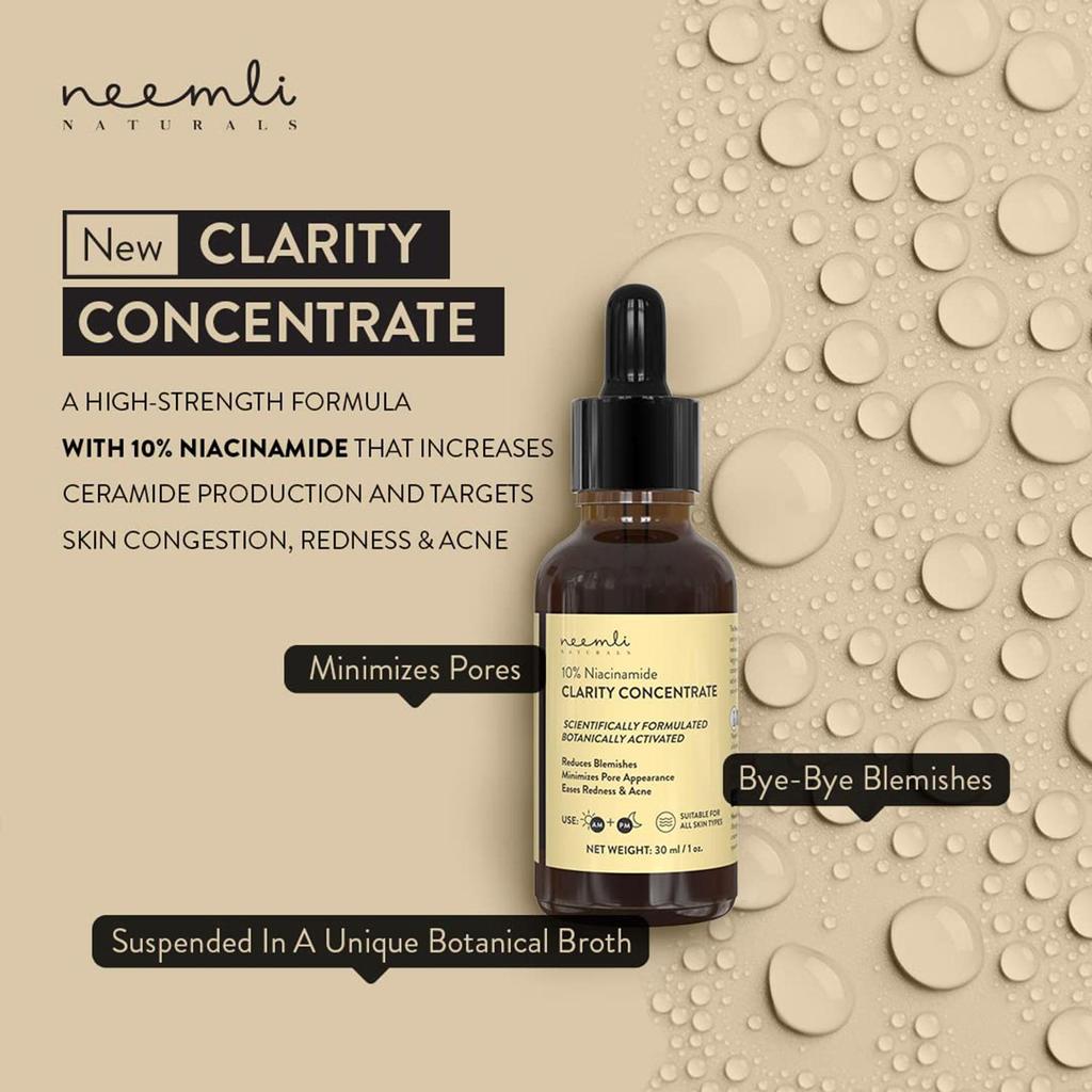 Neemli Naturals 10% Niacinamide Clarity Concentrate Сыворотка для лица для чистой кожи