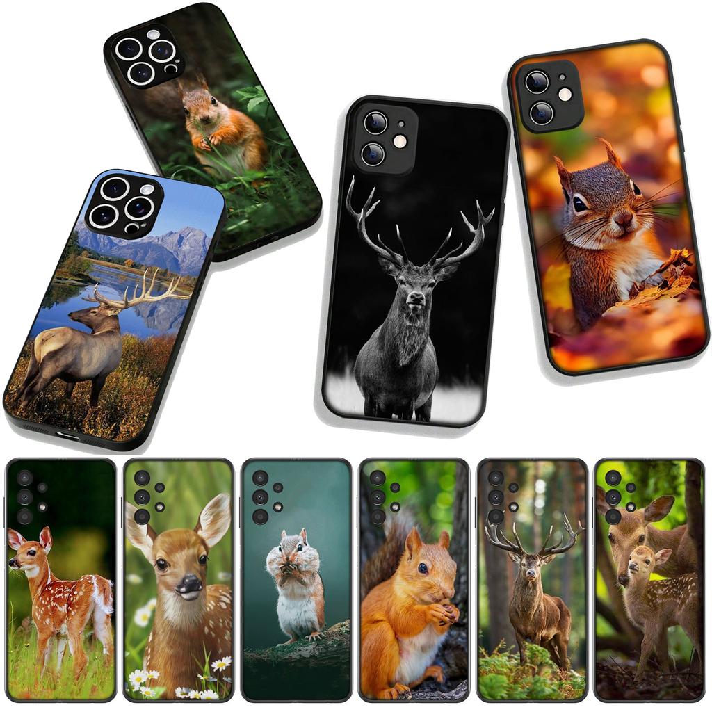Cover for Xiaomi Redmi Note 15 11 9 10 Pro Plus A5 9A 9T 10A 10C 9C NFC 15C 8T Phone Case Sika Deer Squirrel