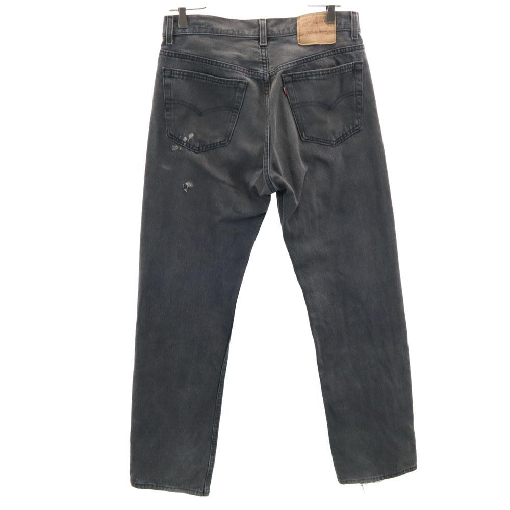 Levi's Джинсы 90-х, окрашенные в черный цвет, старые, W32, на пуговицах, мужские, б/у