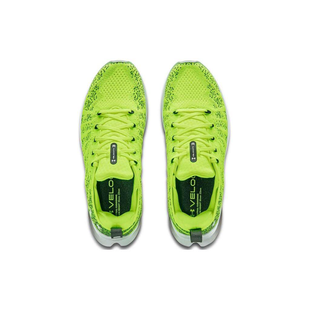 Under Armour Velociti 3 High Vis Yellow Anthracite Men Sneakers Green White 3026117-304