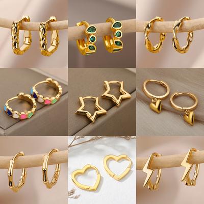 Роскошные серьги-подвески Star Pendientes для женщин и девочек из нержавеющей стали в стиле минимализма, пирсинг-кольцо, новые ювелирные изделия Aretes De Mujer