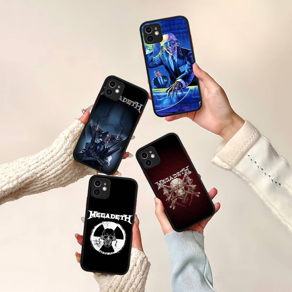 M-Megadeth Logo For IPhone 11 12 13 14 15 16 Pro Max Plus Matte Translucent Phone Cover