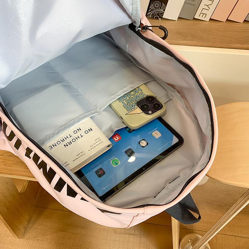 Студенческий школьный рюкзак Женский однотонный рюкзак Кампус Рюкзак с надписью