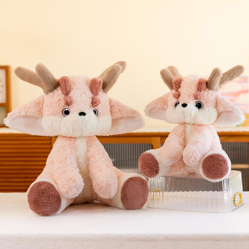 Рождественский год Маленькая розовая плюшевая игрушка-дракон Год Дракона Кукла Кукла-подушка Кукла-подарок Подарок из торгового центра