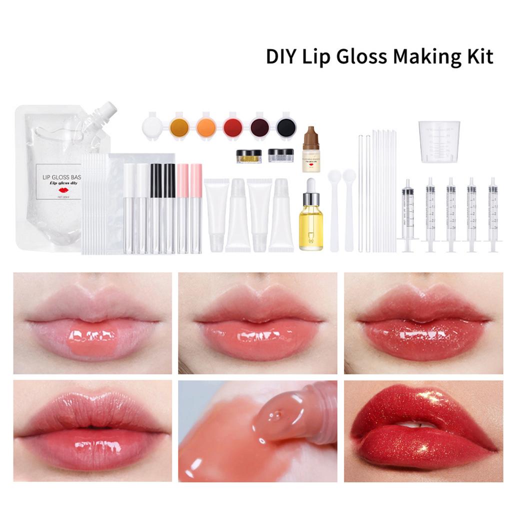 100 мл DIY набор для создания блеска для губ забавные подарочные наборы для макияжа для женщин и девочек для создания увлажняющего и блеска для губ домашний набор для блеска для губ