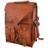 Unisex Genuine Leather Men's Backpack Bag Laptop Satchel Briefcase Brown Vintage