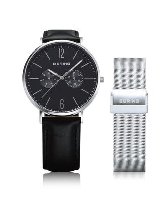 Часы BERING Analog Quartz Classic Collection с ремешком из натуральной телячьей кожи и сапфировым стеклом. Подлинный импортный продукт. Внутренняя гарантия 3 года.